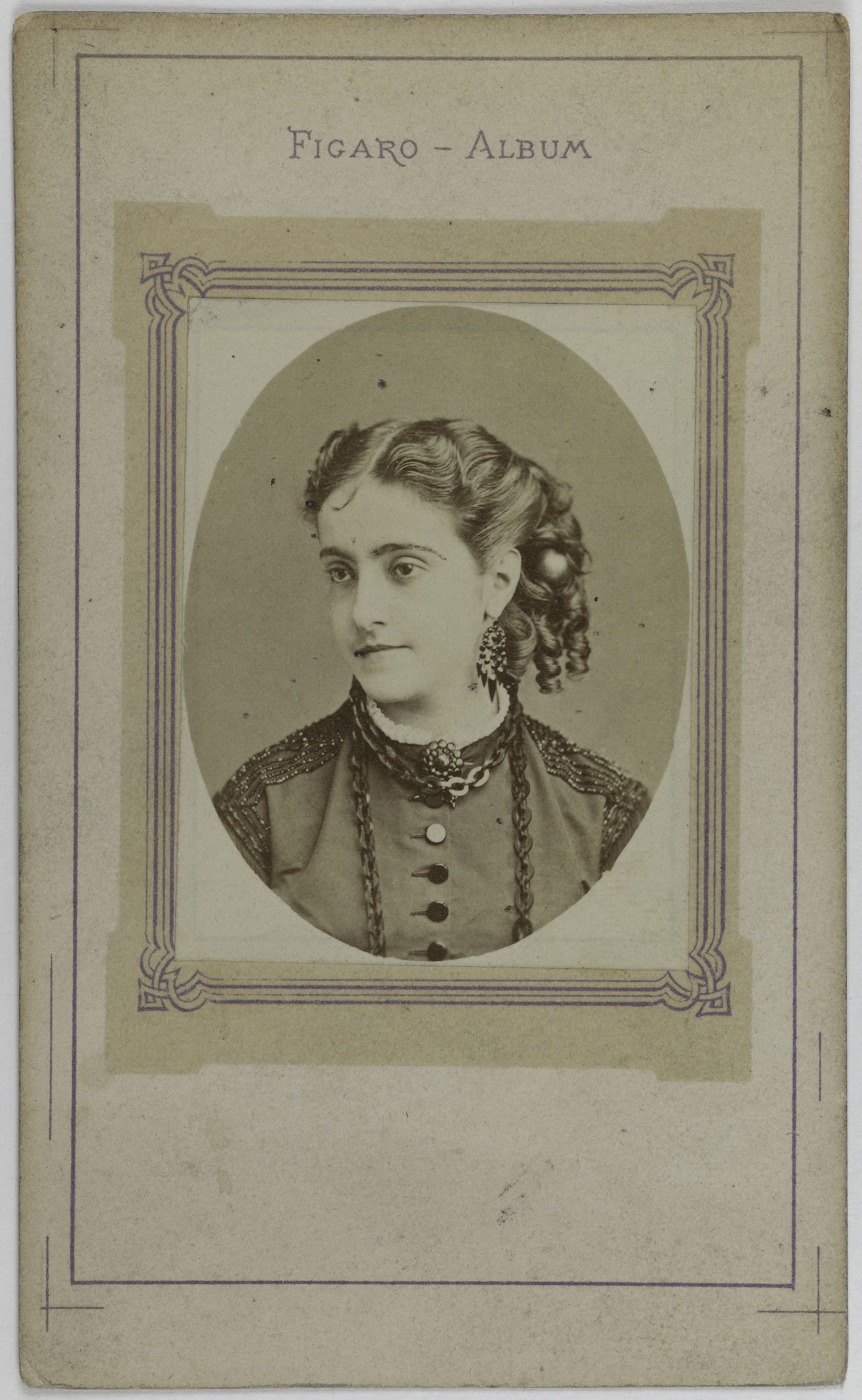 Anonyme, Portrait de Patti Adelina, (Adela-Juana-Maria, dite), (1843-1919), (chanteuse lyrique)