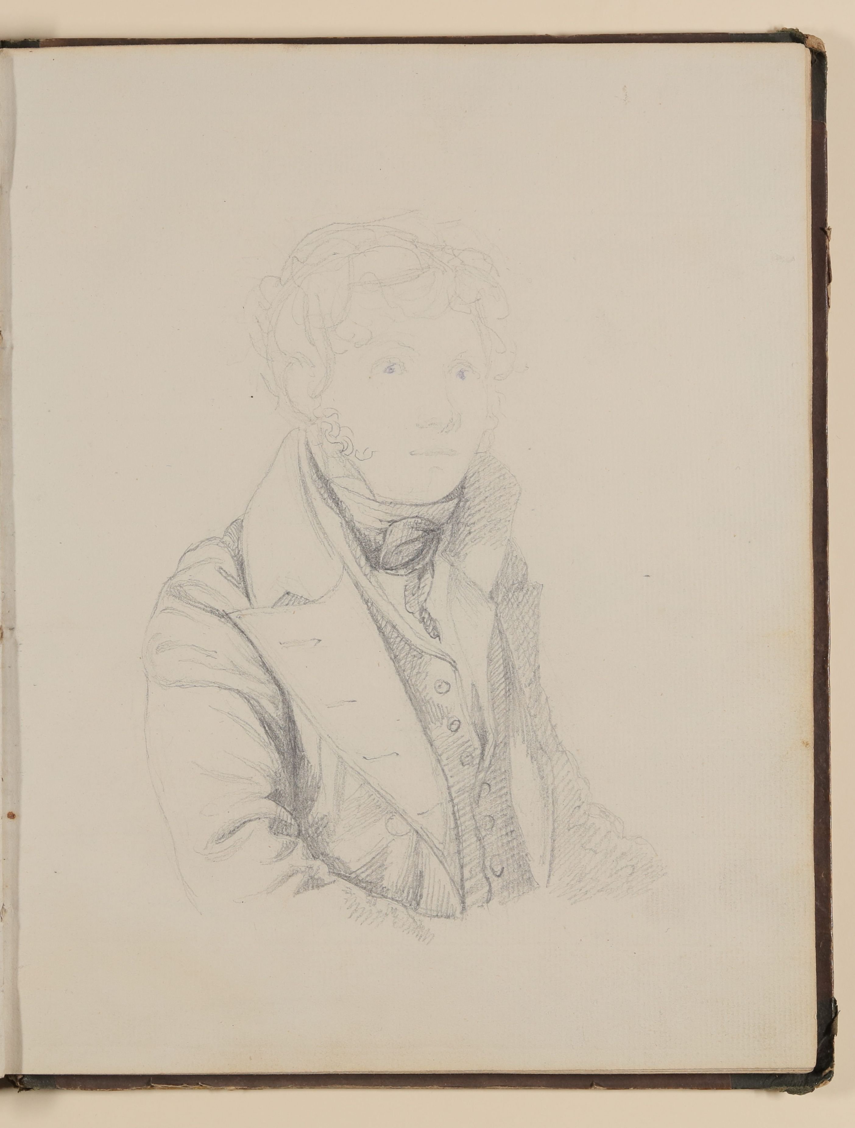 Louis Thomassin, Junger Mann in Dreiviertelansicht [aus einem Skizzenbuch von unbekannter Hand, evtl. des Louis Thomassin]