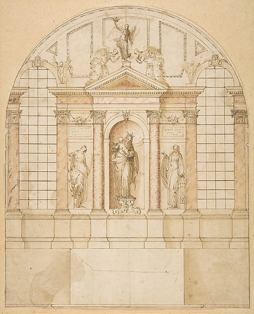Anonymous, French, 18th century, Design for an Altarpiece