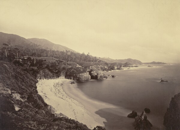 Carleton Watkins, [Pacific Coast View] / [Gibson Beach, Pt. Lobos, Monterey Coast]