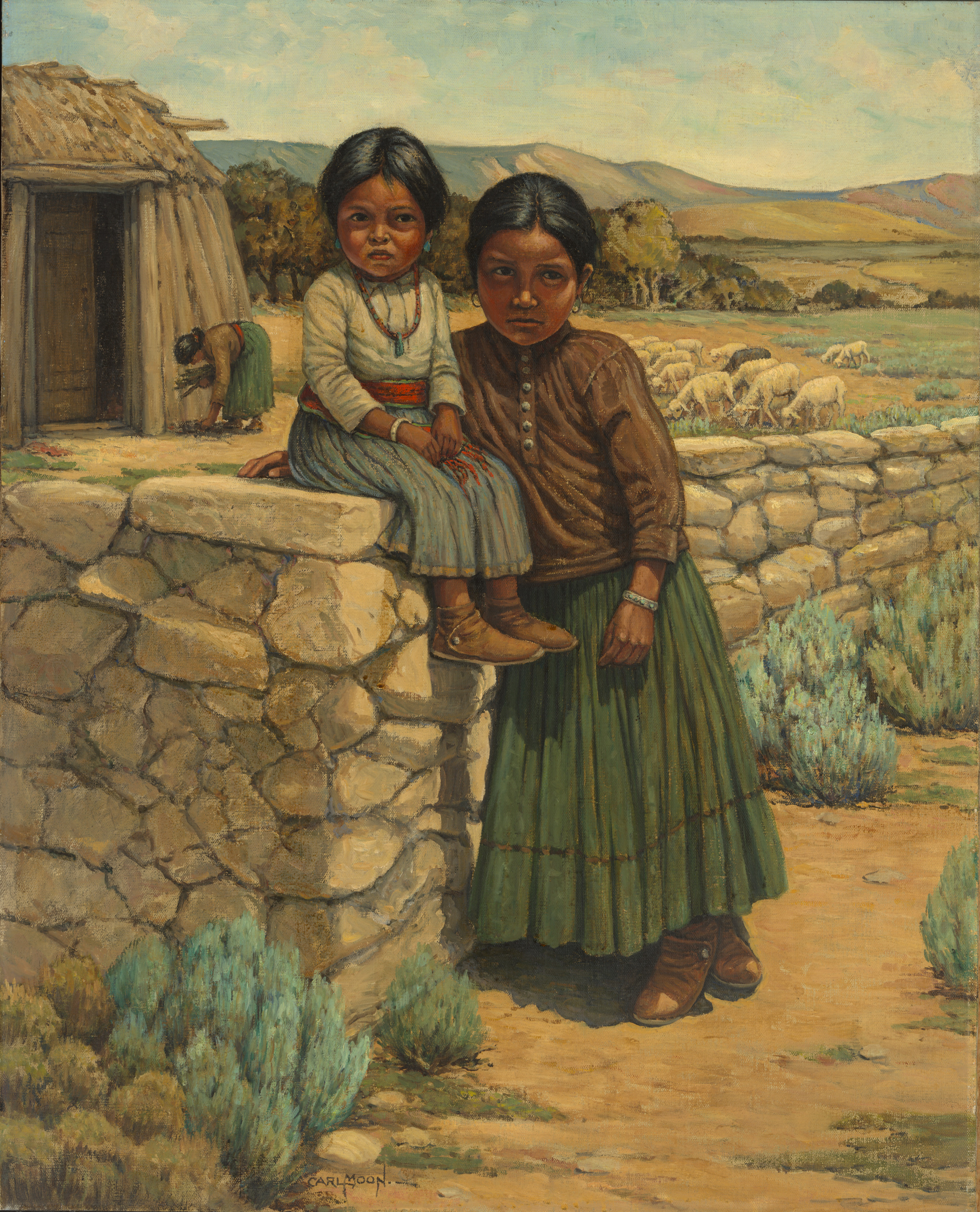 Carl Moon, Navajo Sisters