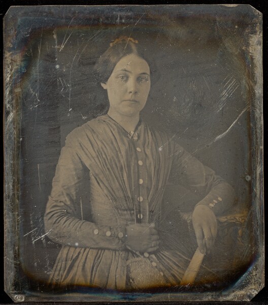 Jacob Byerly, [Portrait of a Woman Holding a Fan]