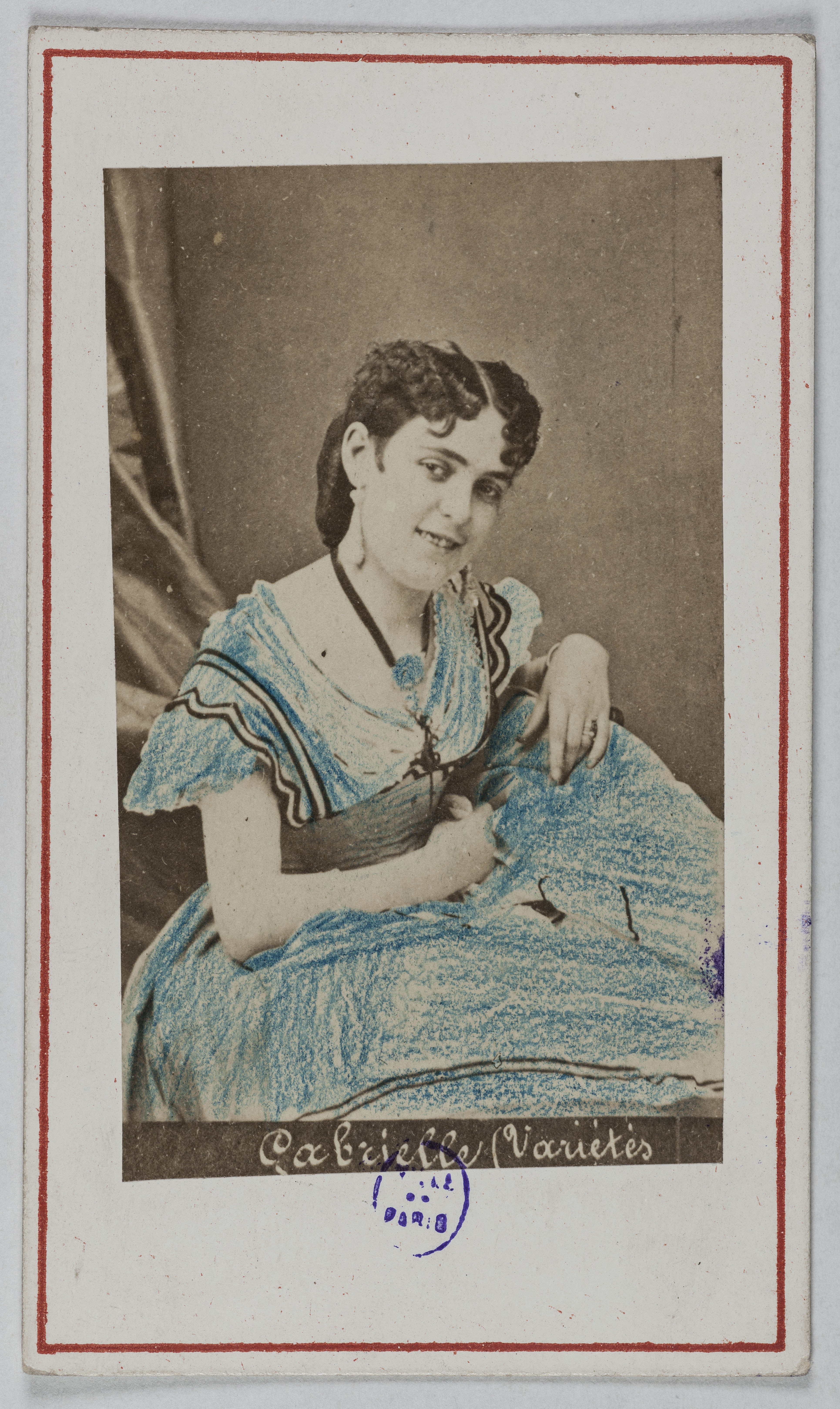 Anonyme, Portrait de Gabrielle Gauthier ( -vers 1883), (actrice)