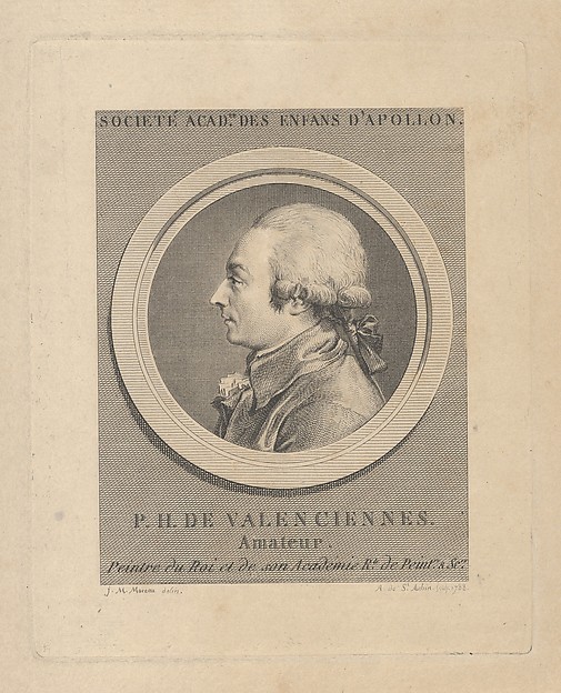 Augustin de Saint-Aubin, Portrait of Pierre-Henri de Valenciennes