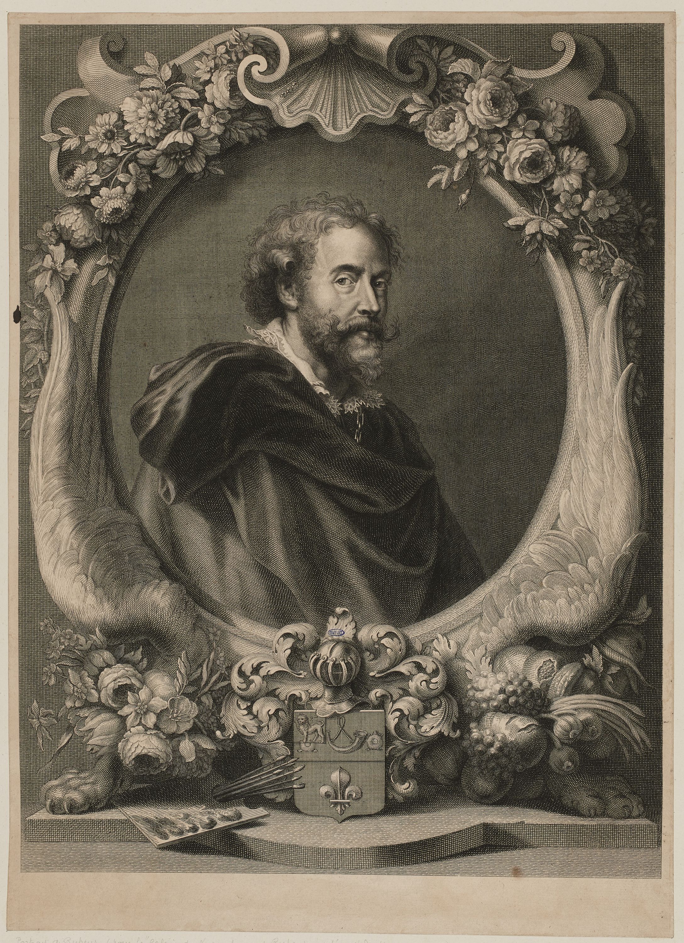 Jean Audran, Portrait de Pierre Paul Rubens d'après Van Dyck