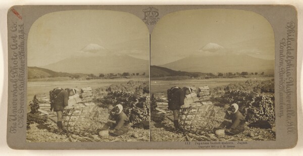 Carleton H. Graves, Japanese basket makers. Japan. [Fujiyama, The Sacred Mountain.]