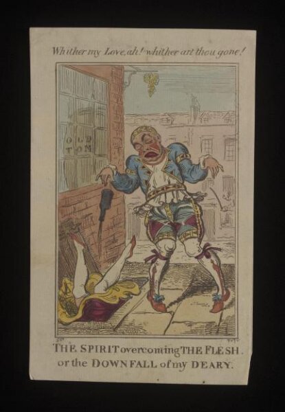 Cruikshank, George, Whither my Love, ah! whither art thou gone! The Spirit overcoming The Flesh or the Downfall of my Dreary.
