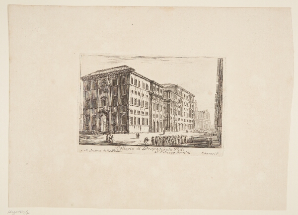 Giovanni Battista Piranesi, Collegio di Propaganda Fide. 1. S. Andrea delle frate. 2. Palazzo Bernini