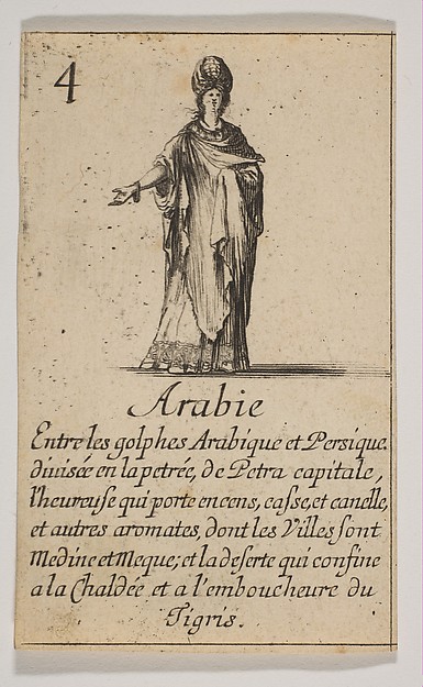 Stefano della Bella, Arabie, from "Jeu de la Géographie"