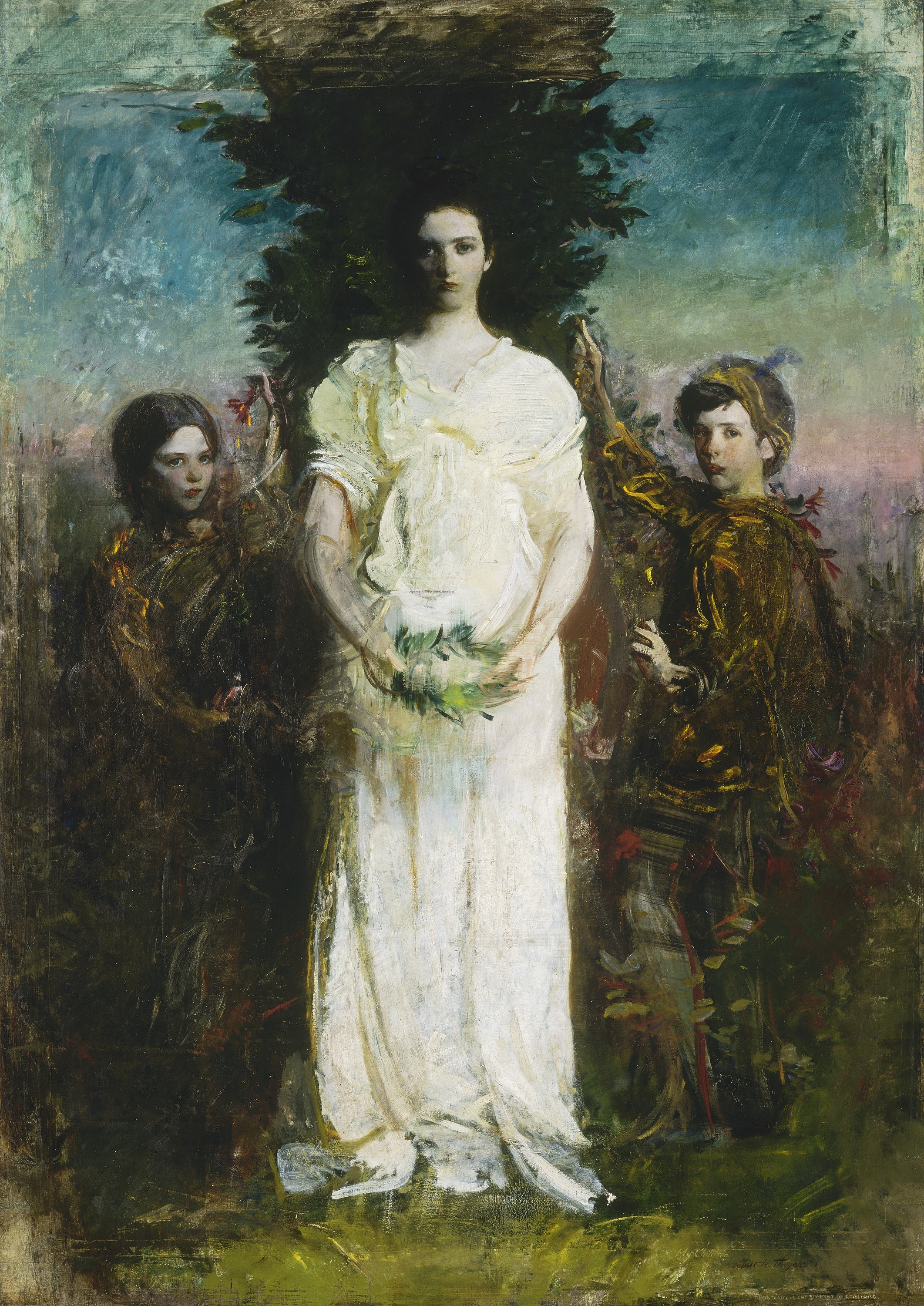 Abbott Handerson Thayer, My Children (Mary, Gerald, and Gladys Thayer)