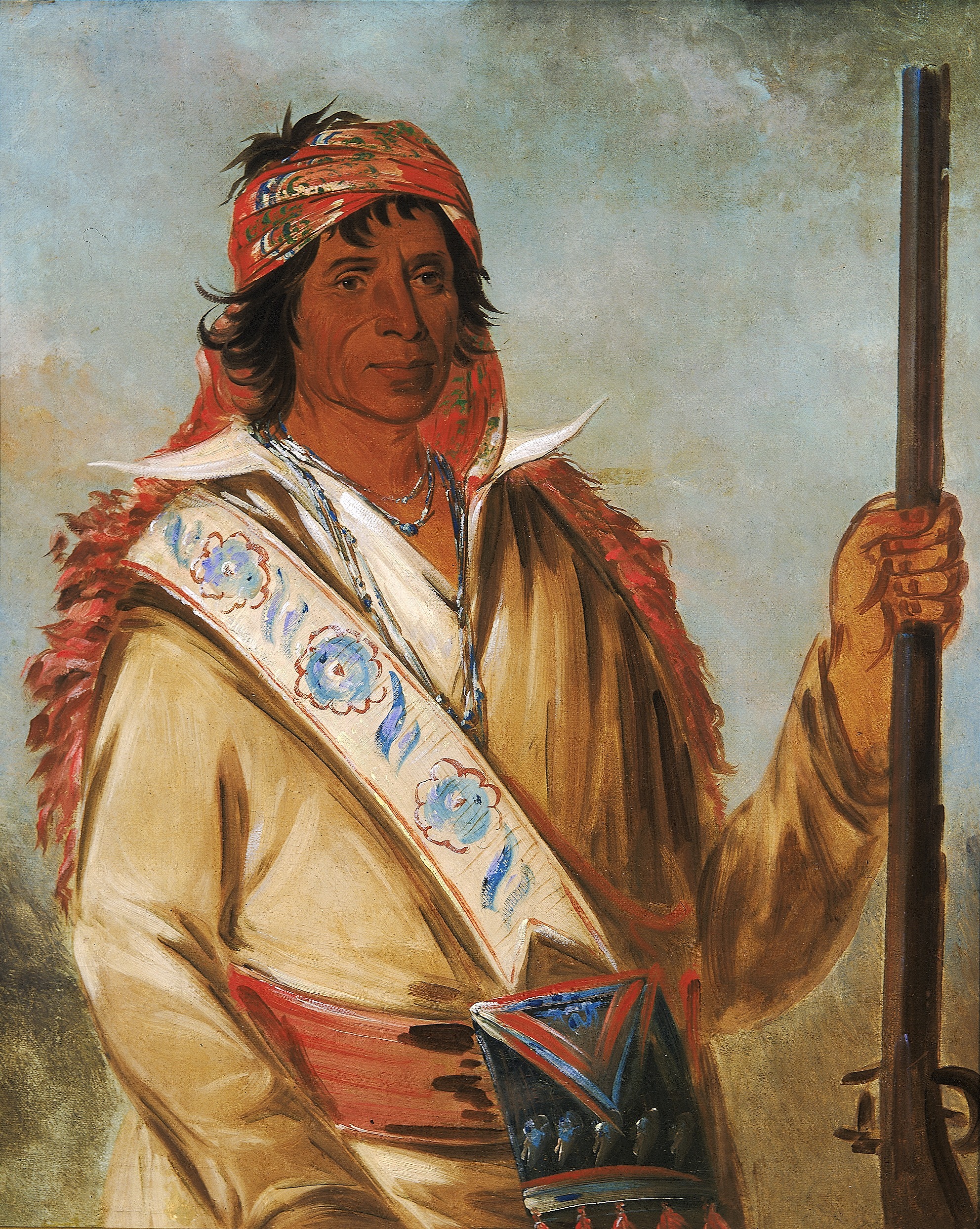 George Catlin, Steeh-tcha-kó-me-co, Great King (called Ben Perryman), a Chief