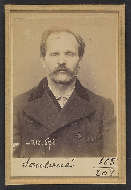 Alphonse Bertillon, Soubrié. François. 39 ans, né à Livignac-le-Haut (Aveyron). Brûleur de café. Anarchiste. 14/3/94.