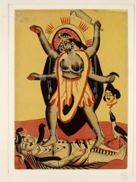 Unknown, Kali dancing on Shiva
