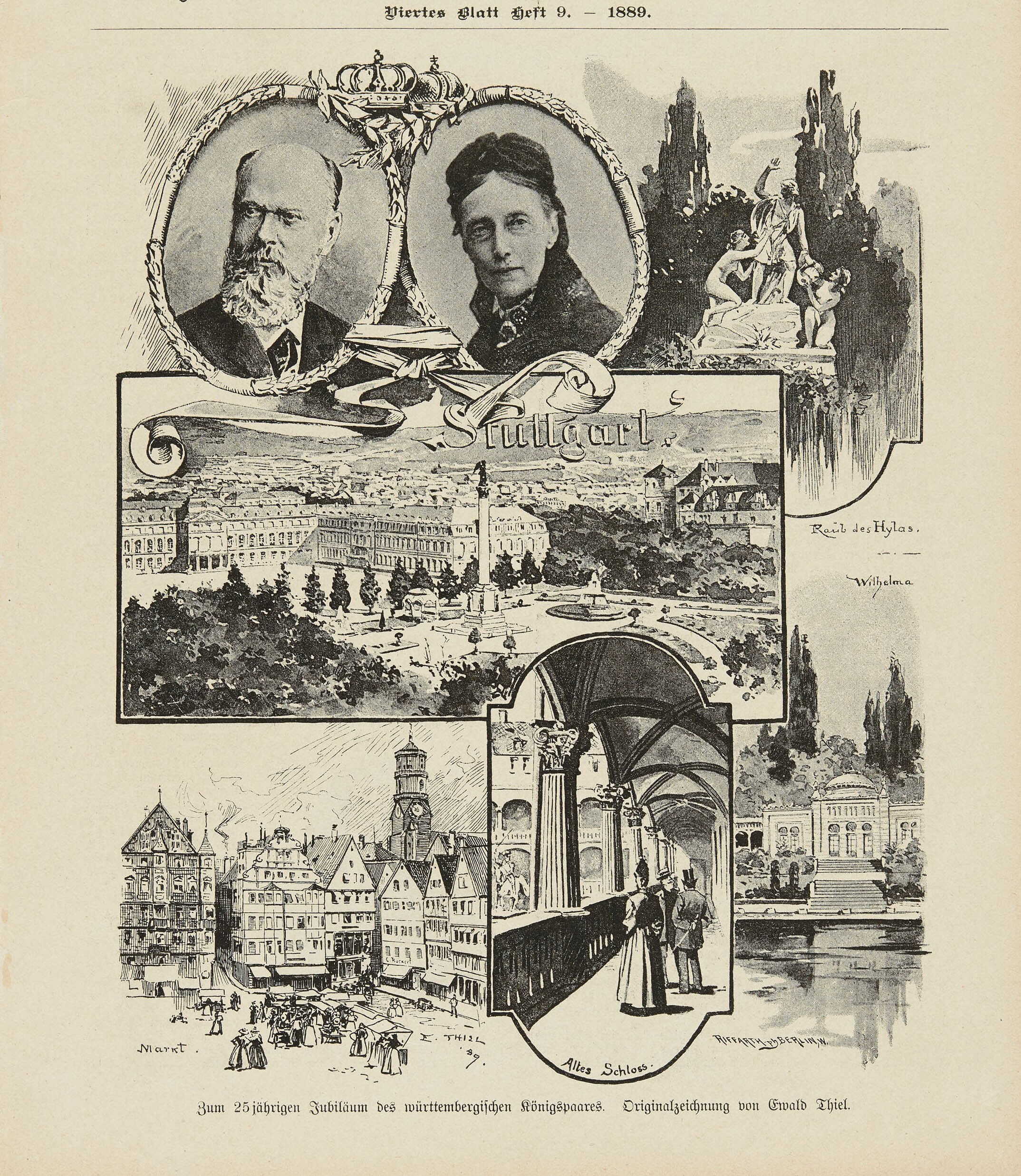 Riffarth & Co. (Kunstanstalt) Meisenbach, Doppelbildnis des württembergischen Königspaares