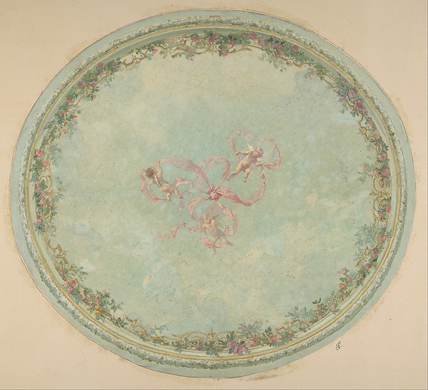 Jules-Edmond-Charles Lachaise, Ceiling Design for the Pless Chateau, Silesia
