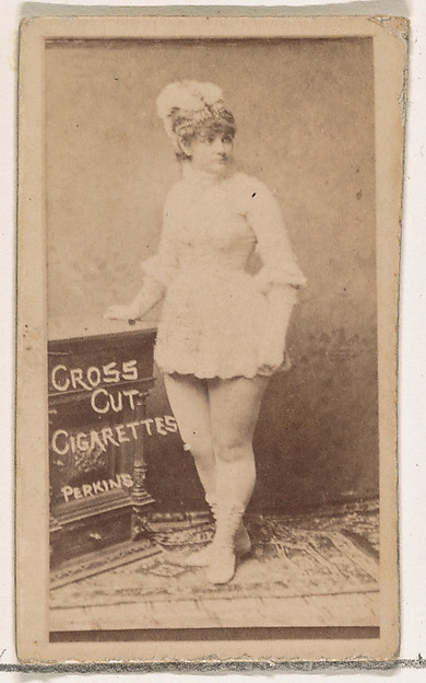 W. Duke, Sons & Co., Carrie Perkins, from the Actors and Actresses series (N145-1) issued by Duke Sons & Co. to promote Cross Cut Cigarettes