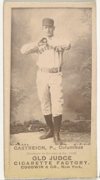 Goodwin & Company, Henry Carl "Hank" Gastright, Pitcher, Cleveland, from the Old Judge series (N172) for Old Judge Cigarettes