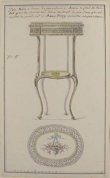 Anonymous, French, 18th century, Design for an Occasional Table