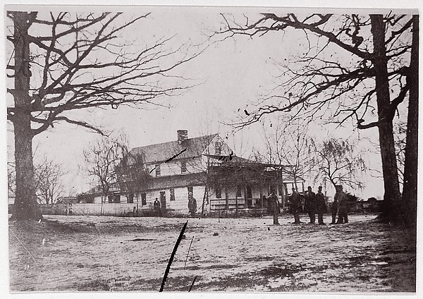 Unknown, [House framed by trees].  Brady album, p. 123