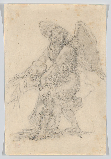Eugène Delacroix, Angel Holding the Dead Christ