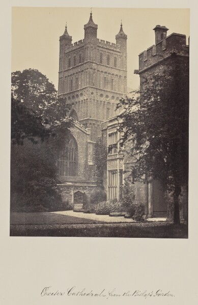 Francis Bedford, Exeter Cathedral - from the Bishop's Garden.