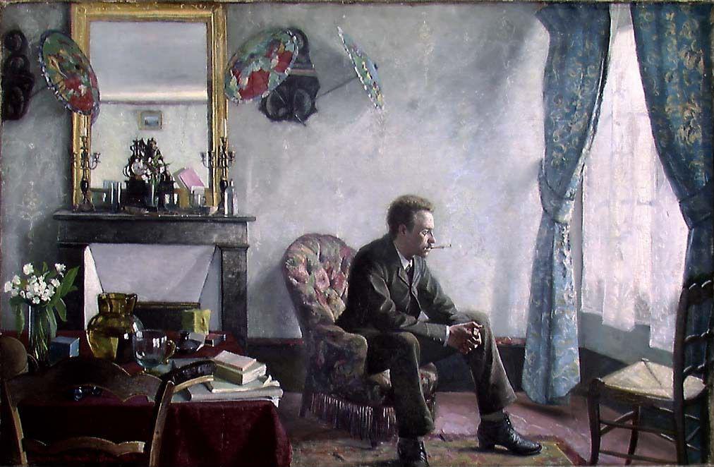 Gustav Wentzel, Interior in Paris