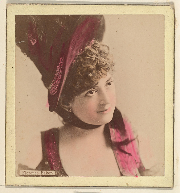 Kinney Brothers Tobacco Company, Florence Baker, from the Actresses series (N246), Type 2, issued by Kinney Brothers to promote Sporting Extra Cigarettes