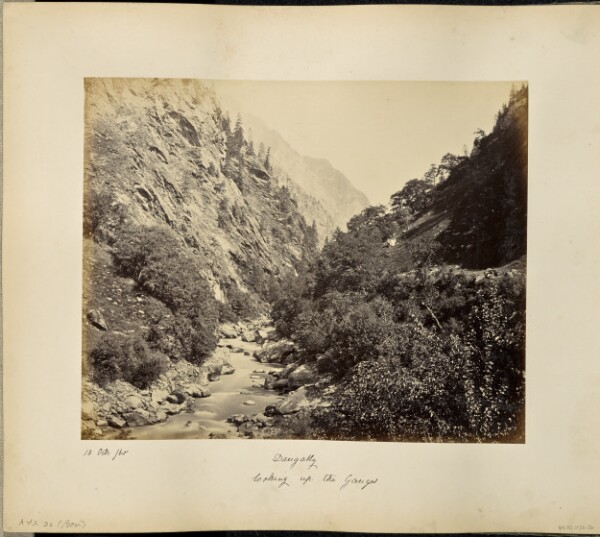 Samuel Bourne, View on the Ganges at Dangully, looking up the River