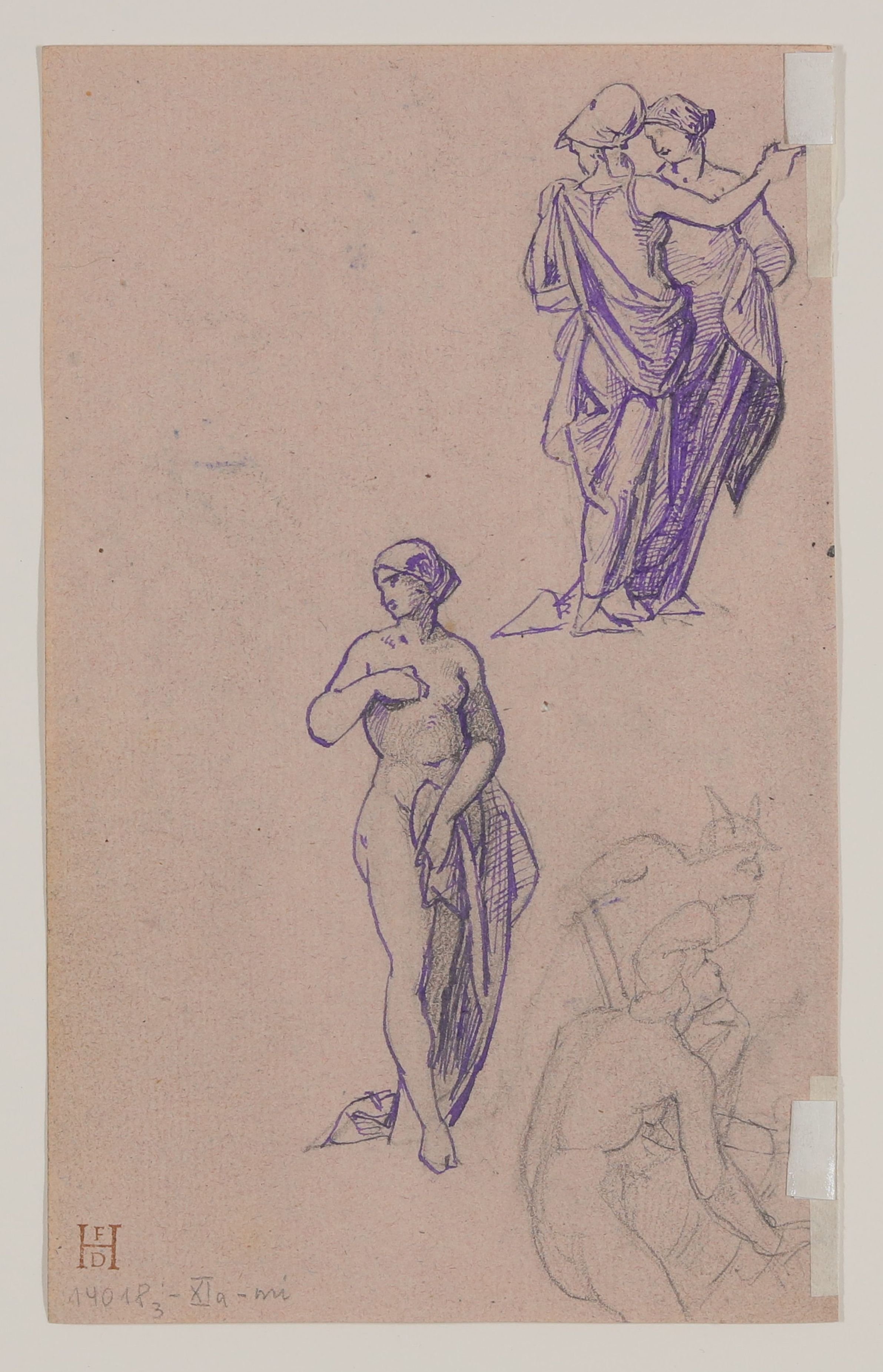 Friedrich Preller (der Ältere), Das Urteil des Paris [Entwurf zu einem Illustrationszyklus mit Szenen aus Homers "Ilias"]