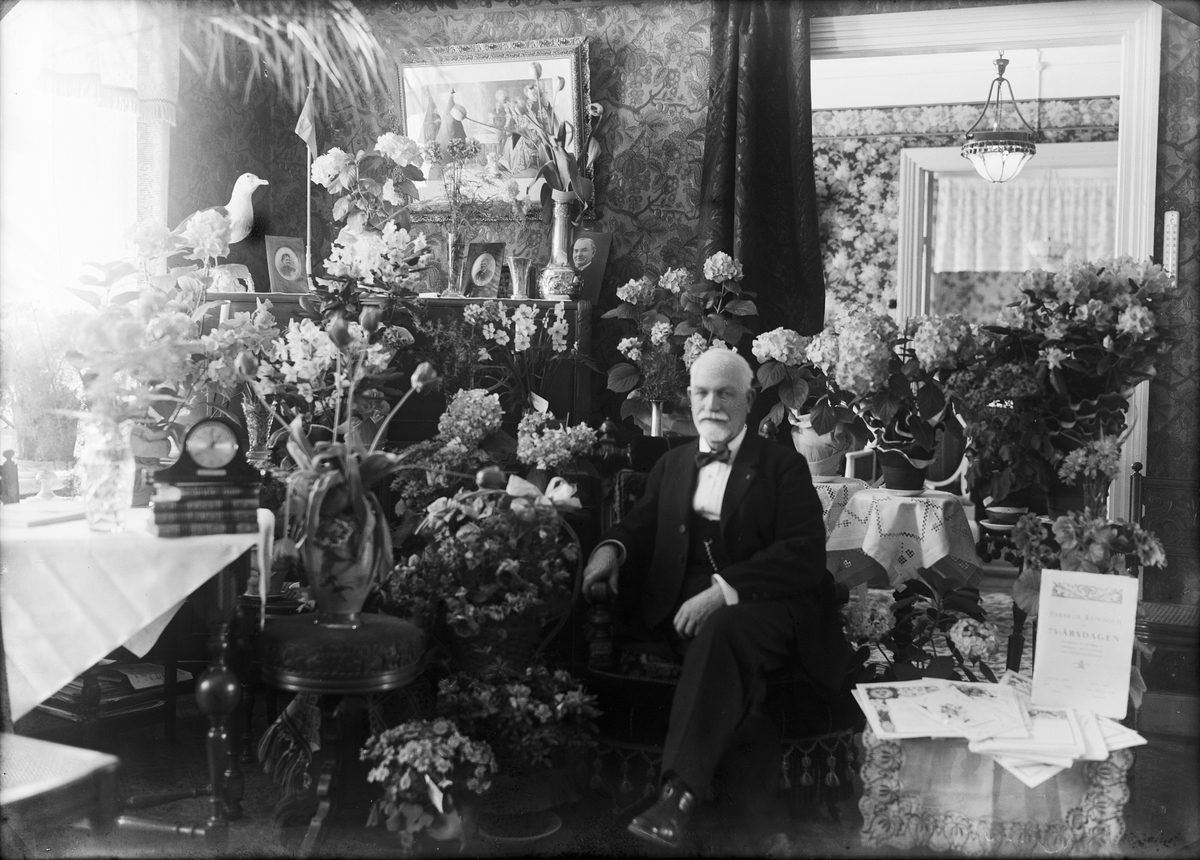 Skötsner-Edhlund, Reinhold Sundberg 75 år, Östhammar, Uppland 1930