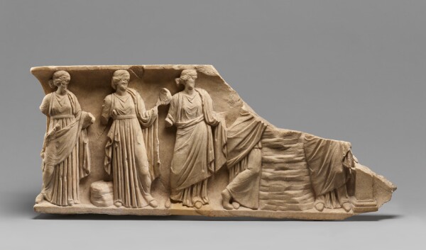 Unknown, Sarcophagus with Diogenes and Muses