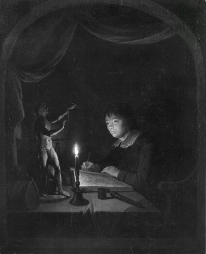 Gerrit Dou, (draughtsman) young artist