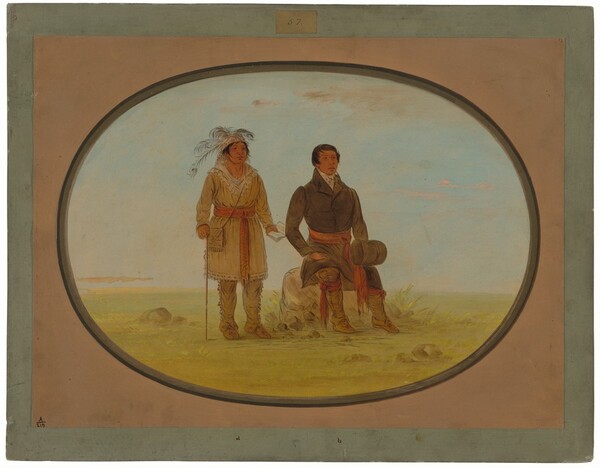 George Catlin, Mohigan Chief and a Missionary