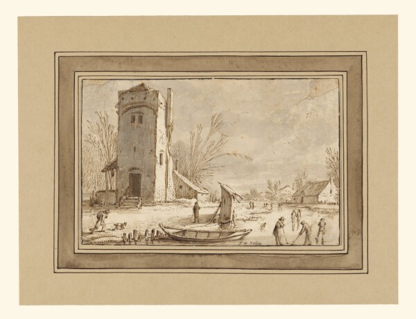 Esaias van de Velde, Winter Landscape with Tower