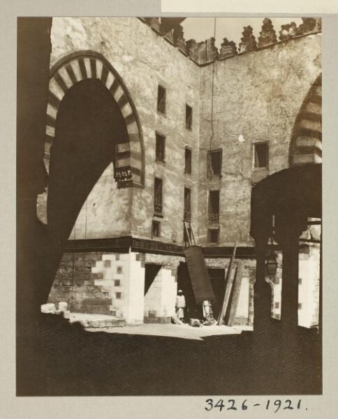 K.A.C. Creswell, Courtyard of the madrasa of Mamluk Amir al-Sayfi Sarghitmish, Cairo