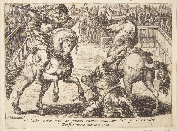 Hendrick Goltzius, Giovanni de' Medici i en duel
