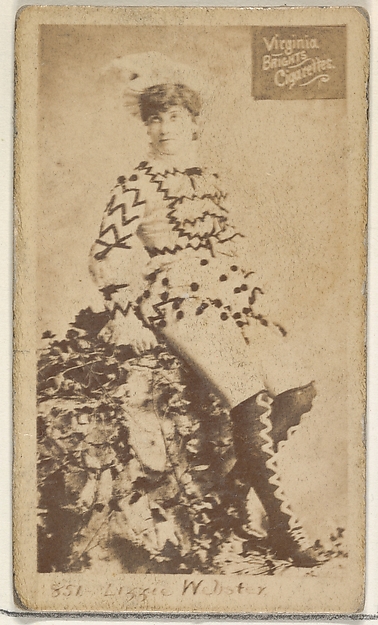 Allen & Ginter, Card 851, Lizzie Webster, from the Actors and Actresses series (N45, Type 2) for Virginia Brights Cigarettes
