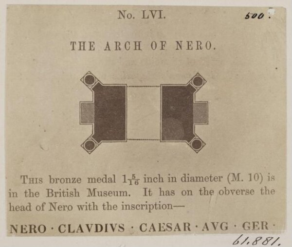 Parker, John Henry, Plan of the Arch of Nero