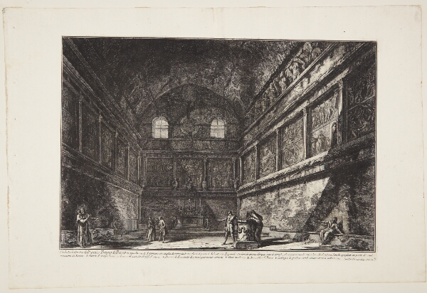 Giovanni Battista Piranesi, Det indre af det såkaldte Bacchus-templel, nu kirken San Urbano, udenfor Rom