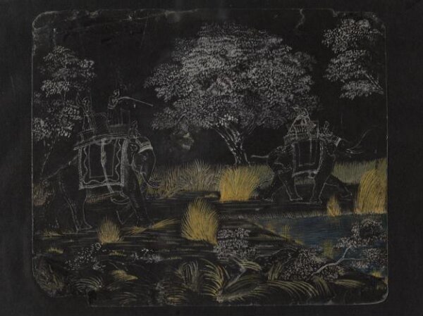 Unknown, One of twenty-seven paintings, mainly depicting hunting scenes.