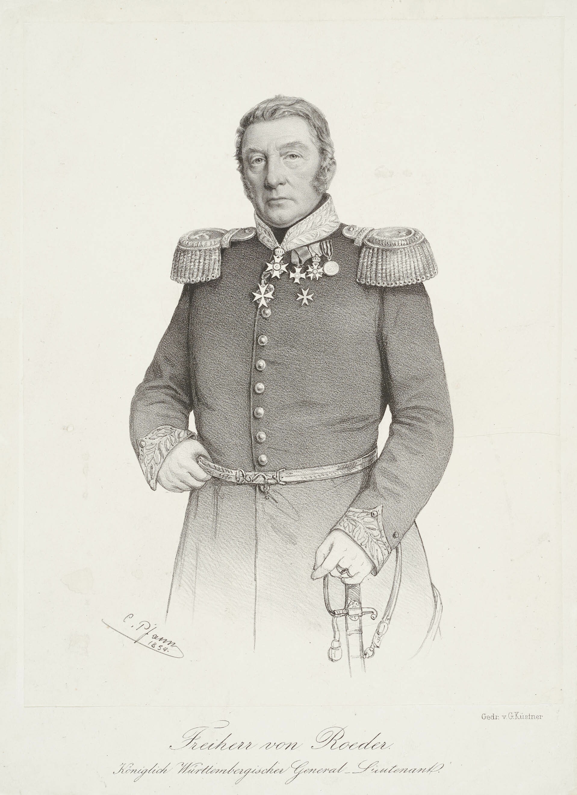 Gottfried Küstner, Bildnis Friedrich von Röder