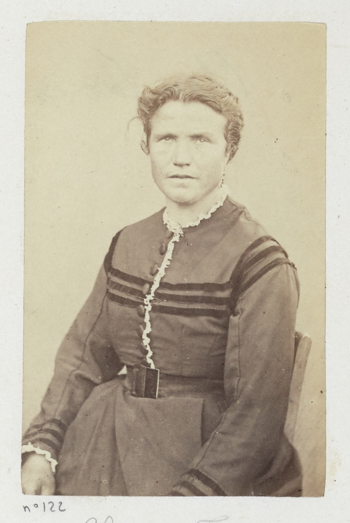 Ernest Charles Appert, Portrait de David Judith, pris à la prison des Chantiers à Versailles. Commune de Paris, 1871.