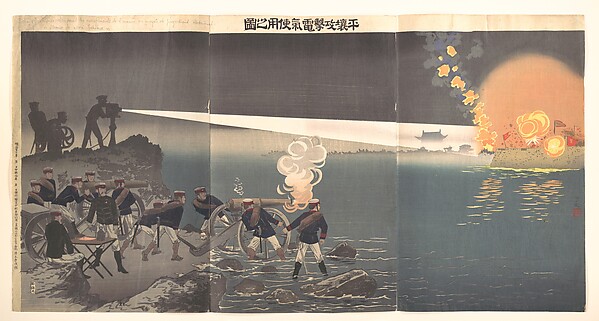 Kobayashi Kiyochika, Use of Electricity during the Siege of Pyongyang