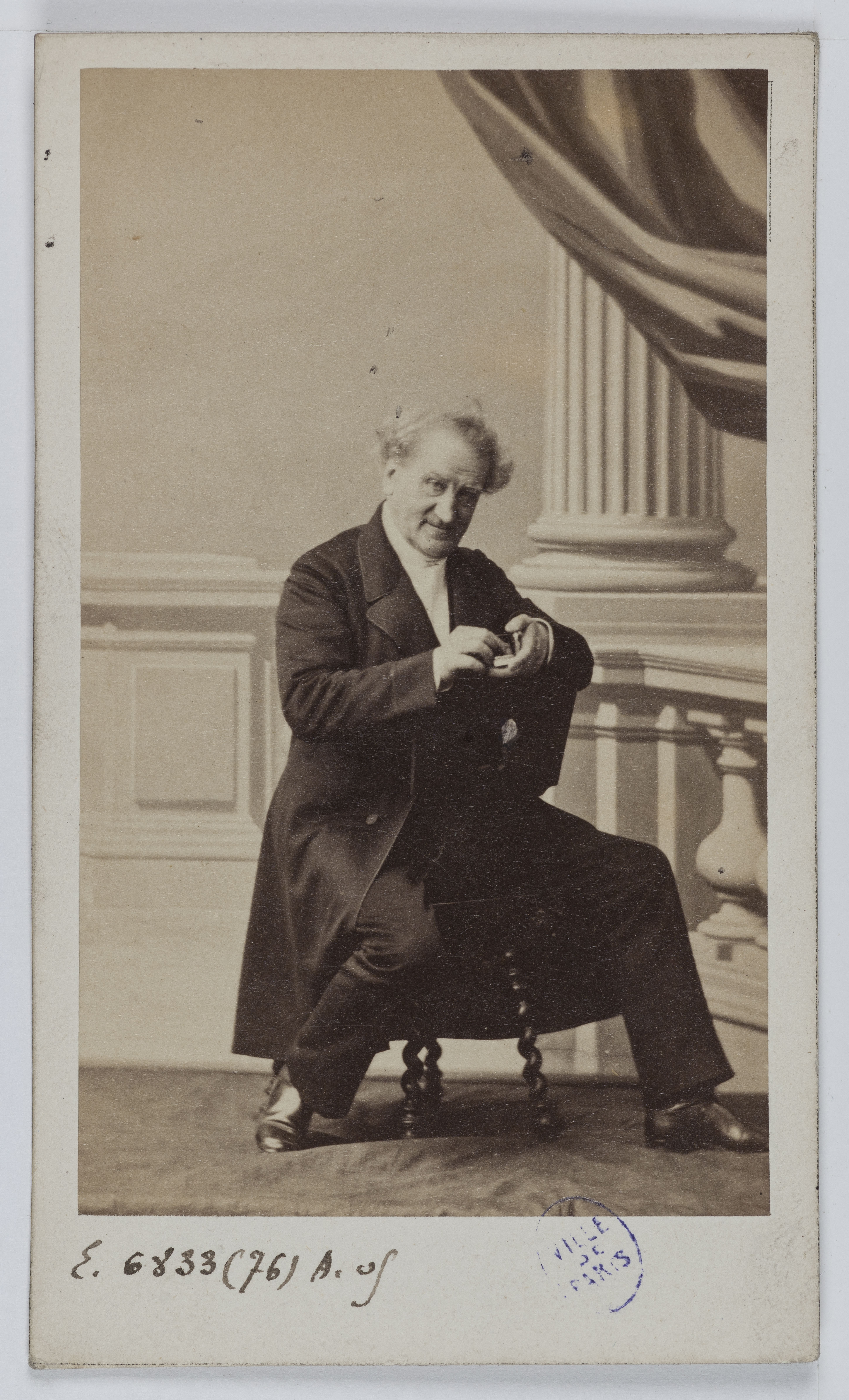 Pierre Petit & Trinquart, Portrait de Jean-Baptiste François Provost (1798-1865), acteur de théâtre entre 1820 et 1864.