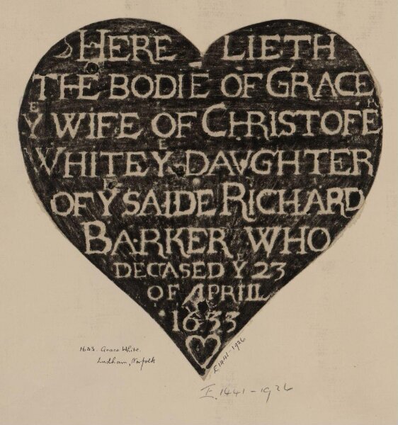 Unknown, Grace, daughter of Richard Barker, wife of Christofer White