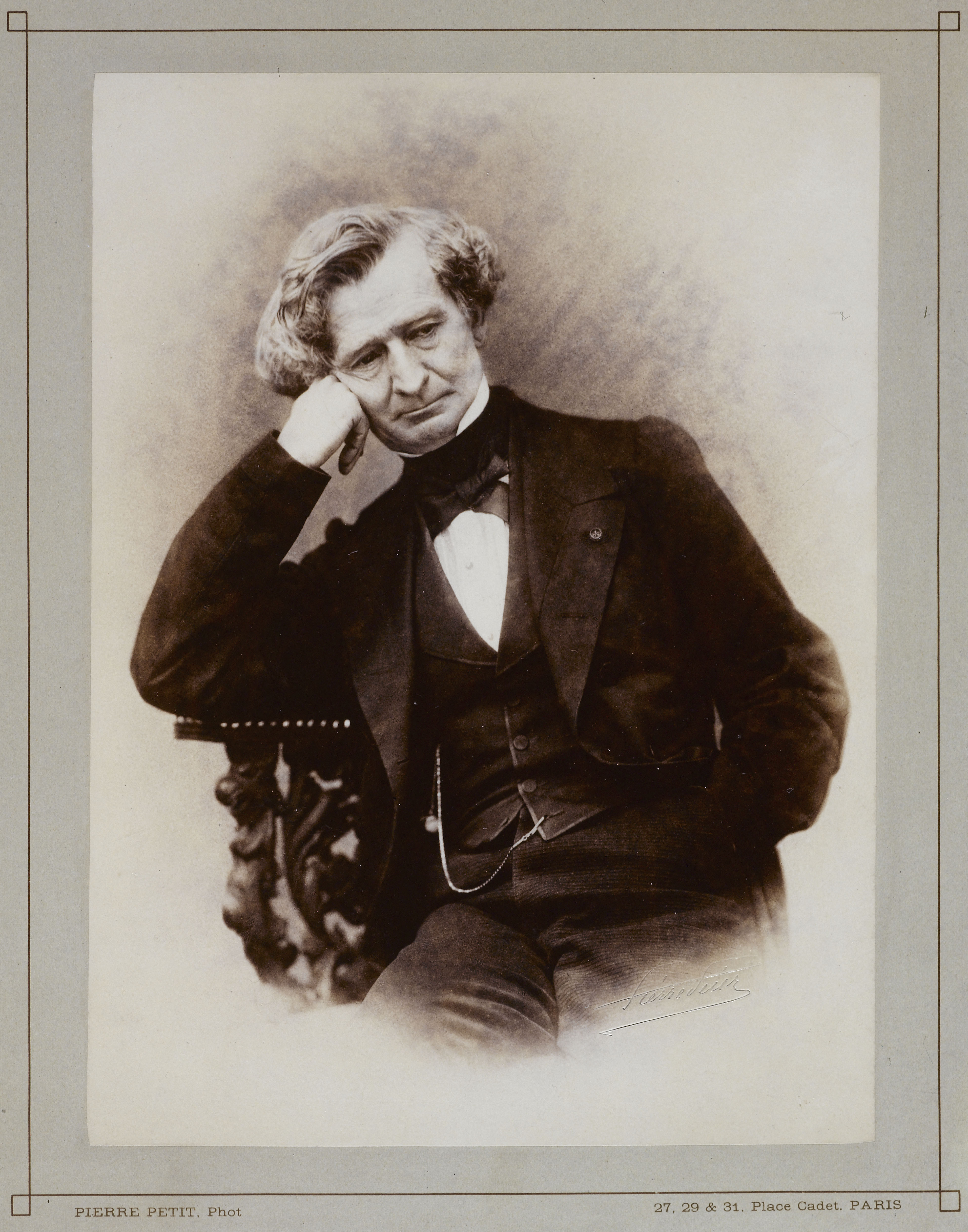 Pierre Petit, Portrait d'Hector Berlioz (1803-1869), compositeur.