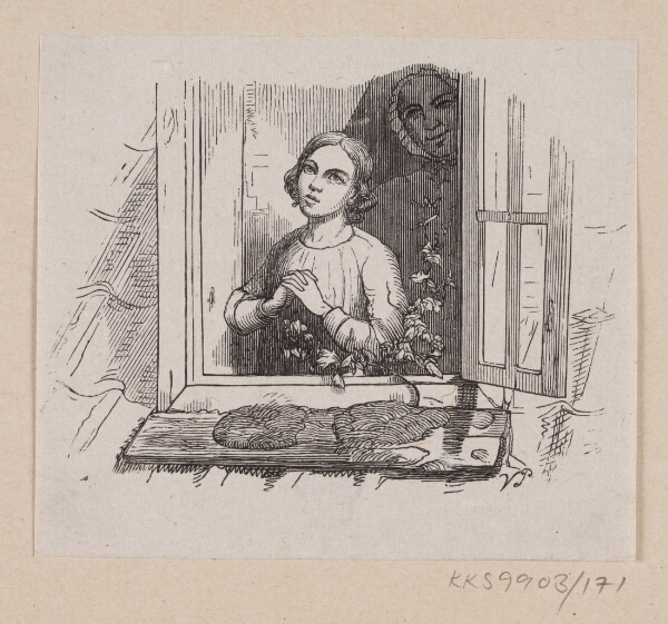 H.P. Hansen, Illustration til "Fem fra en Ærtebælg" i H.C. Andersen, "Eventyr og Historier", Bind 2