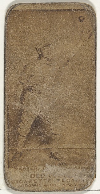 Goodwin & Company, William B. "Farmer" Weaver, Center Field, Louisville Colonels, from the Old Judge series (N172) for Old Judge Cigarettes