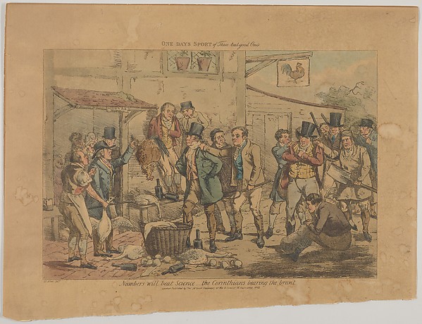 Henry Thomas Alken, One Day's Sport of Three Real Good Ones Numbers will beat Science... The Corinthians bear the brunt