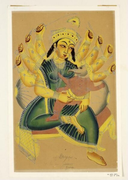 Unknown, Durga and Ganesha